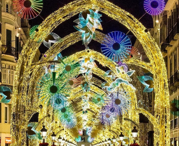 The beautiful lights of Calle Larios in Málaga