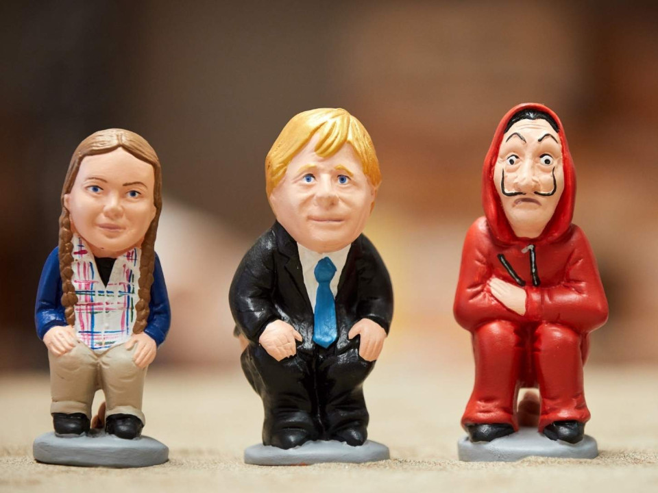 The most popular caganers of 2019 - Gretta Thunburg, Borris Johnson, La Casa de Papel.