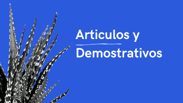 Articulos y demonstrativos