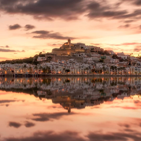 Ibiza Town at sunset