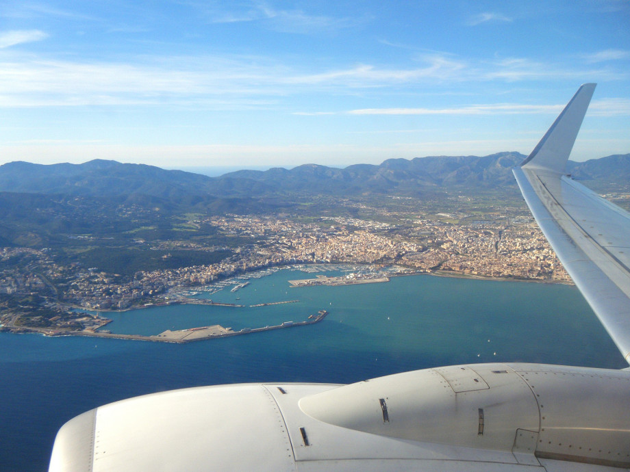 Plane views of a Spanish coastal town.