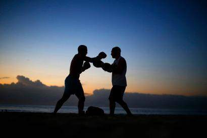 Boxing by the port
