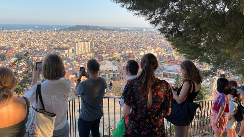 Barcelona Skyline Sunset Walk